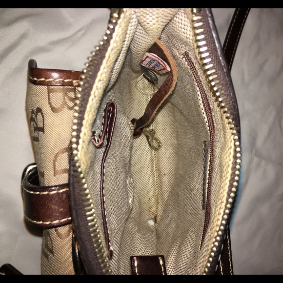Dooney & Bourke Brown Canvas and Leather Crossbody - Picture 5 of 5